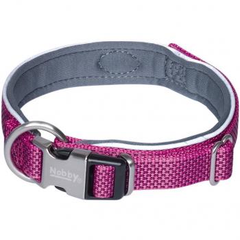 Collar para perro Nobby Classic Preno Royal de neopreno color frambuesa L-XL 54-65 cm