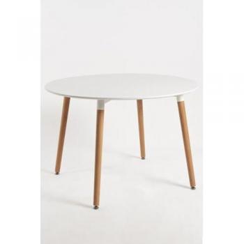 Mesa Comedor Tower Redonda 100 cm Blanca