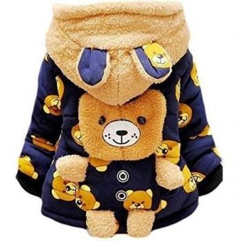 Tkria Chaqueta Bebé Niños Invierno Oso Outerwear Abrigos Cálido con Capucha , 0 - 3 Años