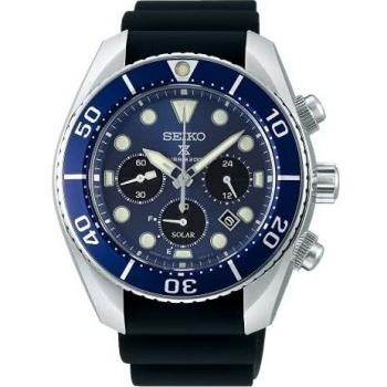 Seiko Men Chronograph Japanese Quartz Watch with Silicone Strap SSC759J1