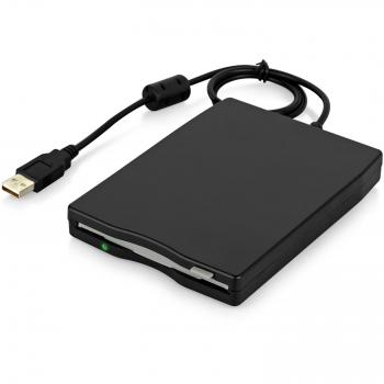 ESYNiC USB Floppy Disk 3.5'' 1.44 MB FDD USB Disquetera Externa Portátil para PC Windows 10 8 7 Vista XP Mac ME 2000 SE 98 Laptop - Negro