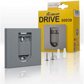 Soporte de pared Schellenberg 60939 para transmisor portátil Smart DRIVE, color gris plata