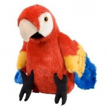 Wild Republic-12249 Peluche Guacamayo Macao Cuddlekins, Color Rojo