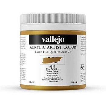 Vallejo : Artist Acrylic Paint : 500ml : Pot : Yellow Ochre