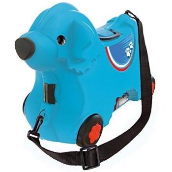 BIG - Bobby-Trolley Perrito Azul con Ruedas-Maleta y Paseo