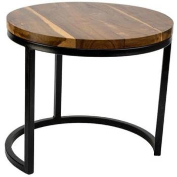 Mesa de centro Wanderlust Deco de madera y metal marrón 38x38x65h cm estilo Industrial