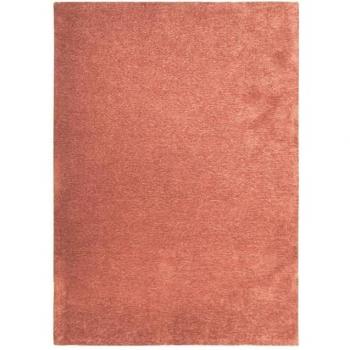Alfombra de salón o dormitorio luminosa y suave SOLANCE 160 x 230 cm rojo terracota