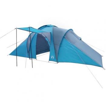 Tienda de Campaña Familiar Iglú 6 Personas Impermeable Toldo Portátil de Senderismo, Refugio de Camping, Carpa de Exterior, Color Azul