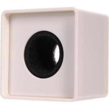 Micrófono de Entrevista para TV 40mm con Bandera de Logo en Forma de Cubo - Material ABS