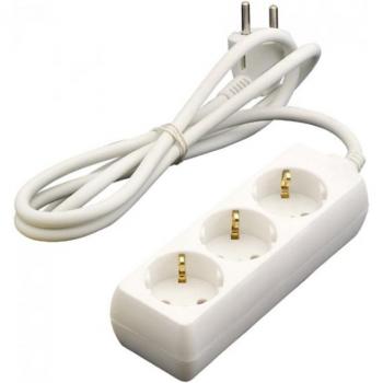 Base múltiple Eurobric con 3 tomas Schuko 16A y cable de 1.5m