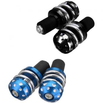 Sharplace 2x Extremo de Agarre de Manillar Protector de Daño para Motocicleta Negro y Azul