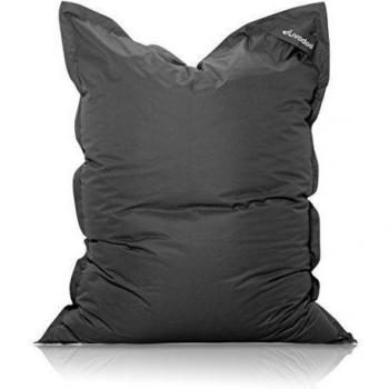Livodoo® XXL Puf gigante con saco interior Puf relleno de sol en negro, 400 litros, 140 x 180 cm Indoor Outdoor resistente al agua; 185 g/m² aprox y interior con revestimiento de PVC; relleno de poliestireno./Cantidad de relleno óptimo; con saco Interi