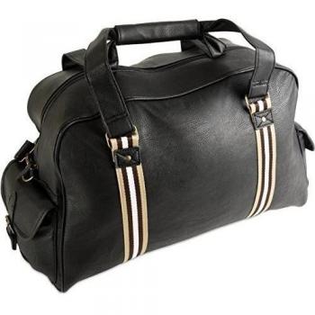 Bolsa de Cabina Holdall para hombre o mujer piel sintética bolsa de viaje equipaje de mano para Ryanair, Easyjet British Airways, Jet 2, Virgen y muchas otras compañías aéreas negro carry on cabin bag