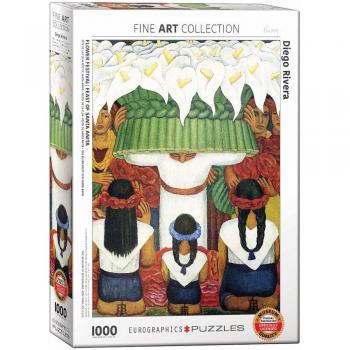 Eurographics 1000-Piece Puzzle - Diego Rivera: Flower Festival