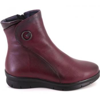 Botines de mujer BAERCHI 54073 piel burdeos
