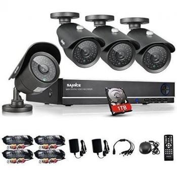 [Mejorado 900TVL HD] SANNCE Kit de 4 Cámaras de Vigilancia Seguridad