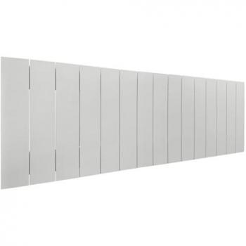 Cabecero de Madera Reciclada DM Estilo Palet Vertical 145x46 cm Blanco Sólido con Herrajes Incluidos