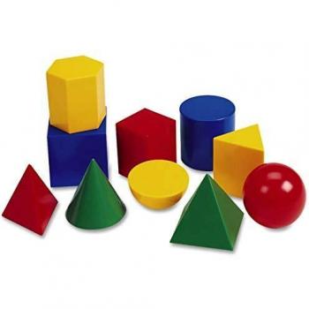 Learning Resources- Formas geométricas de plástico de Gran tamaño Geosolids, Color