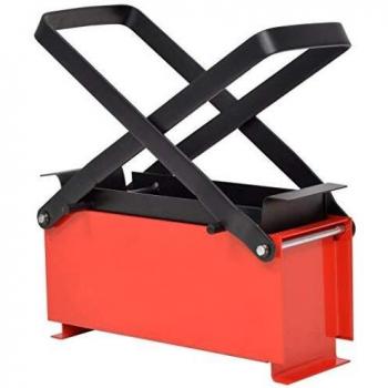 Paper Log Briquette Maker Steel 34x14x14 cm Black and Red by vidaXL