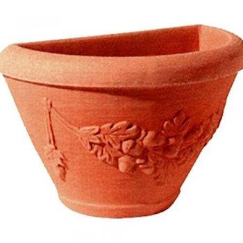 Vaso de Pared Telcom Salerno 21cm Impruneta Resina Marrón