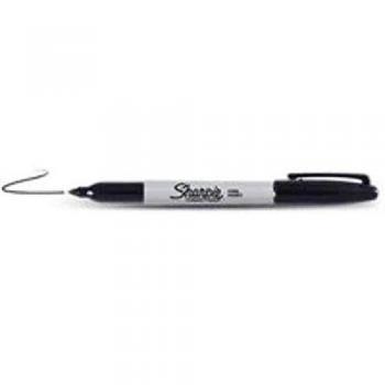 Rotulador Sharpie Permanente Color Negro Punta fina Caja 12 unidades