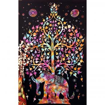 Handicrunch árbol de elefante tapiz vida