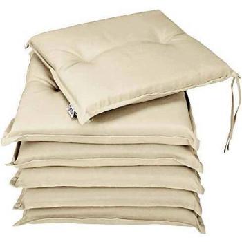 Cojines de Asiento Lavables 6er-Set Boston Creme 43x39x5cm