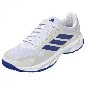 Zapatillas Adidas Courtjam Control M IF9136 - Zapatillas de tenis y pádel para hombre, diseño en blanco, azul y semi flash aqua, adecuadas para pista dura y todas las superficies, modelo 3 con características de comodidad