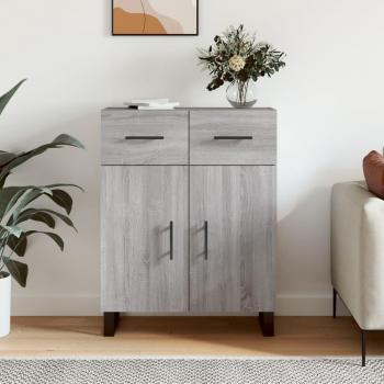 Aparador de madera de ingeniería 69,5x34x90 cm en color gris Sonoma, mueble de almacenaje para salón, buffet, armario auxiliar y armario de almacenamiento
