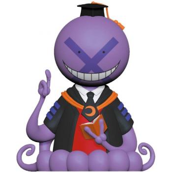 Hucha Koro Sensei Morada Plastoy - Figura hucha de cerámica, diseño del personaje Koro Sensei de la serie Assassination Classroom, color morado, ideal para coleccionistas y fanáticos, con detalles pint
