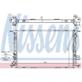 Radiador NISSENS 60326 para refrigeración del motor