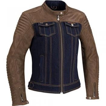 Segura Chaqueta de moto Lady Oriana Azul / Marrón, Azul / Marrón, 40