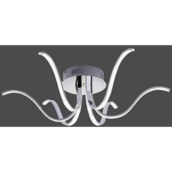 Plafón LED Valerie 6 luces Ø67cm acero inoxidable