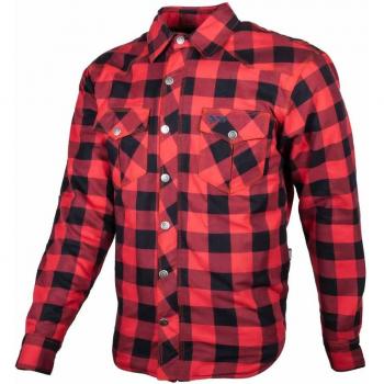 Camisa de Moto de Franela GMS Jaguar Negro-Rojo 2XL