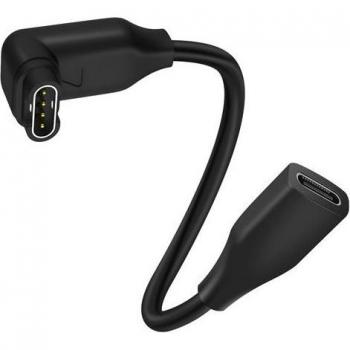Adaptador de Carga USB-C para Smartwatch Garmin, Diseño Compacto Negro 15 cm