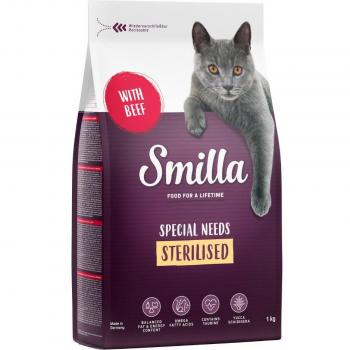 Smilla Adult Sterilised Ração para Gatos com Vaca - 1 kg