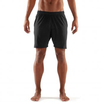 MusicSkins Hombre Plus Formato Mens 7 Inch L pantalones cortos, hyssop/Black/Silver, L