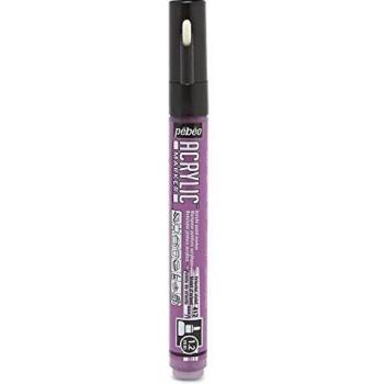 Rotulador acrílico 1,2 mm punta redonda color violeta oriente - Pack de 12 Pebeo