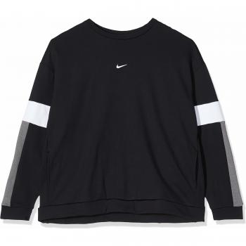 Nike Therma Sudadera, Mujer, Black/White/White, 2XL