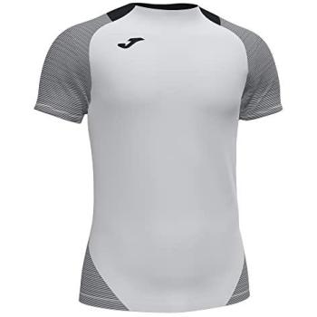Joma Essential II Camisetas Equip. M/C, Hombre, Blanco-Negro, S