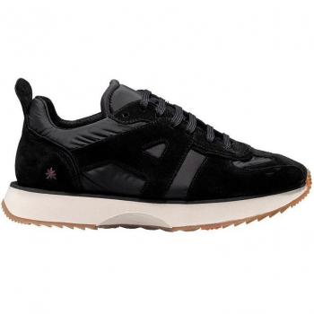 Zapatillas Art Turin de Piel Negras Unisex con Cordones y Plantilla Extraíble