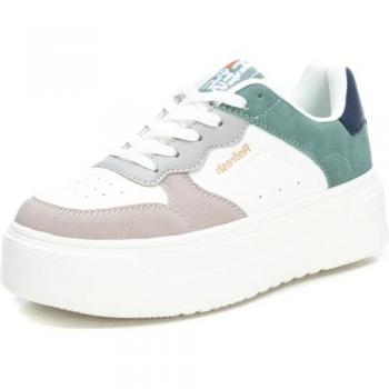 Zapatillas de Lona Multicolor para Mujer con Cordones y Suela Doble de Goma, Talla 41