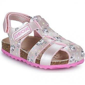 Geox B SANDAL CHALKI GIRL 24 Rosa - Sandalia plana para bebé niña GEOX