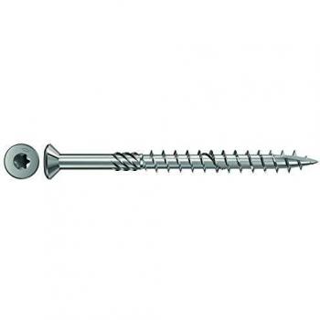 Tornillo para Terraza 5x80 mm Cabeza Avellanada Acero Inoxidable A2 Rosca Parcial TX20 - Fischer (100 unidades)