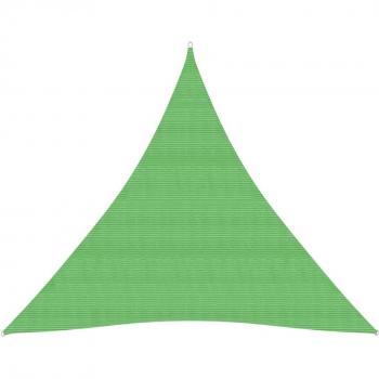 Toldo de vela HDPE verde claro 160 g/m² 4,5x4,5x4,5 m