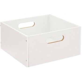 Caja de Almacenamiento Simply Smart 31 x 31 x 15 cm en Madera Blanca - 5 FIVE