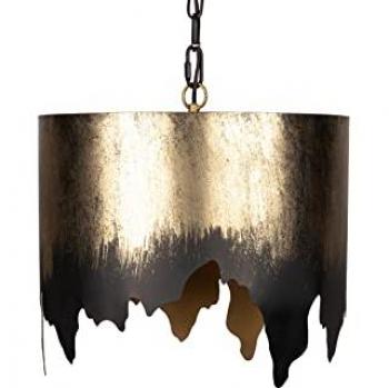 Lámpara de Techo Dorada de Metal 41x41x42 para Iluminación y Decoración de Interiores