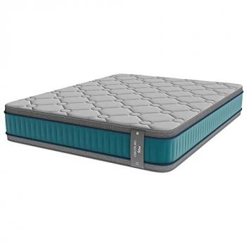 Colchón Híbrido Multicapa Cecotec Flow 8990 - 105x190 cm, Muelles Ensacados SpringCore, Viscoelástica ViscoCare+, Altura 32 cm, Firmeza Medio Alta,
