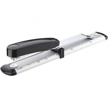 Grapadora de brazo largo Novus B17, capacidad 40 hojas, profundidad de grapado 300 mm, color negro/gris, referencia 020-1535