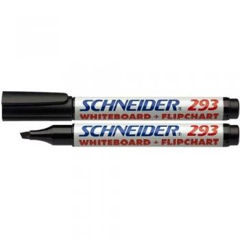 Marcador de Pizarra Maxx 293, Punta Cincel 2-5 mm, Negro, Recargable, Ideal para Pizarras Blancas y Flipcharts, Fabricado con 95% de Plástico Reciclado